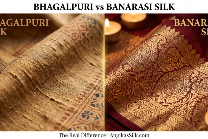 Bhagalpuri Silk vs Banarasi Silk — The Real Difference (No Hype, Just Facts)
